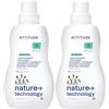 ATTITUDE 2-in-1 Laundry Detergent and Fabric Softener, Plant and Mineral-Based Ingredients, HE, Vegan Household Products, Mountain Essentials, 35 Loads, 1.05 Litres (Confezione da 2)