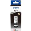 Epson FLACONE INCHIOSTRO PIGMENTATO ORIGINALE EPSON 104 C13T00P140 T104BK NERO ECOTANK ET-2710 70ML