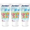 Jordan* Jordan ®, dentifricio per bambini, 0-5 anni, gusto fruttato delicato, 150 ml x 3