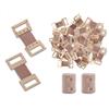 OHYANYAO 50 Pezzi Fascette per Bendaggi,Clip Elastiche per Bendaggi,Clip Universali per Bendaggi con Fibbia in Alluminio,per la Cura Quotidiana,Protezione Esterna,Fissaggio Aggiuntivo(Marrone)