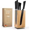 DS Produkte Blocco magnetico per coltelli, portacoltelli senza coltelli, blocco in legno per coltelli da cucina