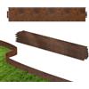 TRMLBE Bordo per prato in metallo, 30 m × 18 cm, zincato, malleabile | 30 pezzi da 100 cm, montaggio rapido, bordatura per aiuola in metallo, per giardino, orto, cortile (effetto ruggine)