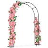 TATIVALO Arco per rose da giardino, 240 x 192 x 38 cm, in metallo, resistente alle intemperie e stabile, traliccio per piante rampicanti, traliccio per rose, arco da giardino per matrimoni e