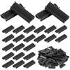 ZONJIE 100 clip di fissaggio per strisce frangivista in PVC nero | 4,2 x 1,4 cm, clip per recinzione a doppia asta, fissaggio per pellicola di recinzione, recinzione da giardino, balcone