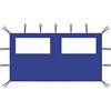 Molumvel Parete laterale per gazebo, 4 x 2 m, blu con finestra, parete di ricambio per tenda da festa, pannello laterale in tessuto resistente alle intemperie, protezione privacy per gazebo