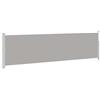 RJPLMFV Tenda da sole laterale retrattile, 140 x 500 cm, grigio | Frangivista per balcone, poliestere resistente, ritorno automatico, kit di montaggio incluso