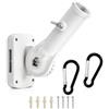 EASYKEENECOM Supporto Asta Portabandiera da Muro Regolabile 180°, Porta Bandiera in Lega di Alluminio con Kit Montaggio, Staffa per Palo Bandiera Ø28-30 mm per Casa, Balcone, Giardino e Uso Esterno