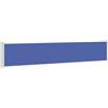 RJPLMFV Tenda Lateral retrattile 117 x 600 cm, blu | Schermo Privacy Balcone, Poliestere Solido, Base Acciaio, Indietro Automatico