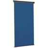 GFRMPORM Tenda laterale resistente ai raggi UV, blu, 125 x 250 cm, protezione dal vento, protezione solare per balcone, in poliestere antistrappo con rullo in alluminio e funzione autobloccante, accessori di
