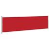 RJPLMFV Tenda Lateral retrattile 140 x 500 cm, colore: Rosso | poliestere, schermo antivento, ritorno automatico, kit di montaggio incluso