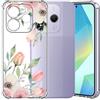 Choeeu ChoosEU Trasparente Cover per Xiaomi Redmi Note 14 5G con Fiori, Rosa Tulip | Sottile TPU Silicone Trasparente Custodia, Disegni Colorate Fiore Fiori Motivo, per Ragazza, Antiurto Protettiva Morbido Case