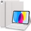 KTOITION Custodia per tastiera per iPad 11a generazione 2025 A16 e 10a generazione | con portapenne, tastiera Bluetooth, supporto folio rimovibile magneticamente, ricaricabile