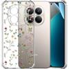 Choeeu ChoosEU Trasparente Cover per Xiaomi Redmi Note 15 Pro 4G, Colorata | Sottile TPU Silicone Trasparente Custodia, Disegni Colorate Fiore Fiori Motivo, per Ragazza, Antiurto Protettiva Morbido Case