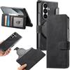 Fofvccv Custodia Portafoglio per Samsung Galaxy Z Fold8 Ultra - CXMG Nero | Cover Rimovibile in Pelle PU Portafoglio a Libro Flip Case Con Porta Carte Magnetica Supporto per Samsung Z Fold 8 Ultra