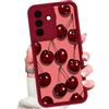 Choeeu ChoosEU Cover per Samsung Galaxy A57 5G, Rosso Ciliegia | TPU Silicone Custodia, Disegni Elegante Colorate Fiori Animali Motivo, Antigraffio Protezione Morbido Case Antiurto Copertura