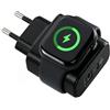 Qingning Caricatore per Apple Watch, 3 in 1 Adattatore USB-C 20W Caricatore | Ricarica Rapida con Porte USB‑C PD e USB‑A QC, Compatibile con la serie iPhone 17/16/15/14/13/Pro Max/Plus e Android