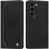 rongki Custodia per Samsung Galaxy S23 Plus, Cover in Pelle Sintetica Portafoglio con Slot per Carte, Supporto, Chiusura Magnetica, Antiurto Case per Samsung S23 Plus, Nero