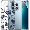 Choeeu ChoosEU Trasparente Cover per Xiaomi Redmi Note 15 4G / 5G con Fiori, Love | Sottile TPU Silicone Trasparente Custodia, Disegni Colorate Fiore Fiori Motivo, per Ragazza, Antiurto Protettiva Morbido Case