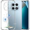 Choeeu ChoosEU Clear Cover per Xiaomi Redmi Note 15 4G / 5G, Blu Dente di leone | Sottile TPU Silicone Trasparente Custodia, Disegni Colorate Fiore Fiori Motivo, per Ragazza, Antiurto Protettiva Morbido Case
