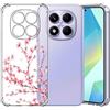 Choeeu ChoosEU Trasparente Cover per Xiaomi Redmi Note 14 Pro 4G, Sakura Rosa | Sottile TPU Silicone Trasparente Custodia, Disegni Colorate Fiore Fiori Motivo, per Ragazza, Antiurto Protettiva Morbido Case