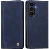 rongki Custodia per Samsung Galaxy S26 FE, Cover in Pelle Sintetica Portafoglio con Slot per Carte, Supporto, Chiusura Magnetica, Antiurto Case per Samsung Galaxy S26 FE, Blu scuro