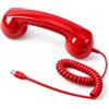 Generico Cornetta per Telefono Retrò con Connettore di Tipo C, Ricevitore Portatile Telefono Vintage con Microfono e Altoparlante Comunicazione Silenziosa Ideale per Ufficio Viaggi e Uso Domestico (B)