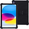 generic Custodia protettiva per tablet Apple 2025 iPad A16 da 11 pollici, custodia in silicone antiurto, custodia sottile e resistente, impermeabile, antigraffio, nera