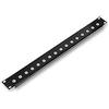 PANNELLO RACK, 16 BNC FLAT BOTTOM SVHC: No SVHC Larghezza esterna: 19 ''Rack U Altezza: 1 19 '' 1U pannello rack Punched per 16x telaio montaggio, flat bottom BNC connettori video in acciaio con