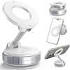 HOMEASY Supporto Telefono Auto Magnetico, Regolabile, Compatibile MagSafe | Base a Ventosa, Tecnologia di Blocco Rotante, per iPhone 18/17/16/15/14