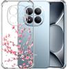 Choeeu ChoosEU Clear Cover per Xiaomi Redmi Note 15 Pro + Plus 5G, Sakura Rosa | Sottile TPU Silicone Trasparente Custodia, Disegni Colorate Fiore Fiori Motivo, per Ragazza, Antiurto Protettiva Morbido Case