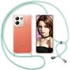 ISOI Cover con Cordino per Xiaomi Redmi 17 4G/5G, Custodia Trasparente con Collana Tracolla Laccio Collo Ultra Sottile Morbido TPU Silicone Antiurto AntiGraffio Case， Verde