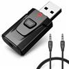NOWEISU Trasmettitore Ricevitore Bluetooth Aux 5.4,Adattatore Bluetooth jack 3,5 mm | Trasmettitore Bluetooth, Bluetooth Auto per TV PC Auto Altoparlanti Cuffie Plug & Play