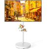 ECOTINY Mobile porta TV con ruote per TV da 32 a 65 pollici fino a 40 kg, bianco