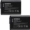 EXTENSILO 2x batteria compatibile con Sony Alpha SLT-A35, SLT-A35Y, SLT-A37, SLT-A35K, SLT-A55, SLT-A55V fotocamera (1050mAh, 7,4V, Li-Ion)