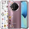 Choeeu ChoosEU Trasparente Cover per Honor Magic 7 Lite con Fiori, Girasole | Sottile TPU Silicone Trasparente Custodia, Disegni Colorate Fiore Fiori Motivo, per Ragazza, Antiurto Protettiva Morbido Case