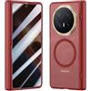 CoolMior Custodia Magnetica Per Honor Magic V6, Protezione Schermo Privacy, Copertura Rigida Opaca Traslucida, Ricarica Wireless Antiurto Goccia Antiscivolo (Rosso,bobina,Anti-peeping)