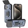 ESHUYI Cover per iPhone 18 Pro/iPhone 17 Pro con Custodia Fotocamera | Custodia antiurto con supporto ad anello, compatibile con supporti magnetici per auto, Blu