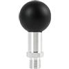 Maoggha Adattatore a sfera M10 x 1,25, sfera da 2,5 cm, compatibile con braccio doppia taglia B, fissaggio antiscivolo e anti-shock per moto e bicicletta, supporto per telefono a 360° e facile da
