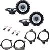 IPNOSIS Kit 4 Casse Anteriori/Posteriori ALPINE SXE-1725S da 16,5 cm Per Peugeot 207 + 4 Supporti + 4 Connettori