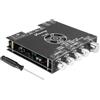 XTVTX YS-AS21 Amplificatore HiFi con Bluetooth, mini amplificatore audio stereo 2.1 canali, 220 W + 350 W, modulo amplificatore stereo TPA3255 con TB, USB, AUX, DC 18-38 V per altoparlante, supporta l'app