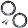 IPNOSIS Kit 2 Supporti Adattatori Altoparlanti Anteriori IP-SP178/B per casse da 16,5 cm con 2 Cavi Compatibile con Fiat Panda dal 2003 al 2012