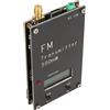 Naroote Trasmettitore FM 500mW 2000M Display LCD da 88 a 108 MHz | Lega di Alluminio, USB Tipo C 5 V, Ingresso Audio Stereo da 3,5 Mm, Sintonizzazione Regolabile, Memoria a 320 , Ricevitore