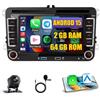 Inefala 2+64G 7'' Android 15 Autoradio per VW Golf Skoda Polo Passat