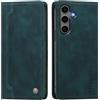 rongki Custodia per Samsung Galaxy S25 Plus, Cover in Pelle Sintetica Portafoglio con Slot per Carte, Supporto, Chiusura Magnetica, Antiurto Case per Samsung Galaxy S25 Plus, Verde scuro