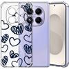 Choeeu ChoosEU Trasparente Cover per Xiaomi Redmi Note 14 Pro 4G con Fiori, Love | Sottile TPU Silicone Trasparente Custodia, Disegni Colorate Fiore Fiori Motivo, per Ragazza, Antiurto Protettiva Morbido Case