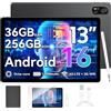 Blackview MEGA8 Tablet 13 Pollici Android 16,36GB RAM + 256GB ROM, Display 2K FHD 90Hz, 4G LTE + WiFi 5G, Processore Octa-Core T620, Doppia Fotocamera AI 50MP+13MP, Batteria 11000mAh, Face ID