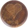 OVIS-ONE Regalo/Smart/Tag NFC [legno di mogano] - incisione a cuore