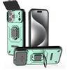 ESHUYI Cover per iPhone 18 Pro Max / 17 Pro Max con Custodia Fotocamera | Custodia antiurto con supporto ad anello, compatibile con supporti magnetici per auto, Verde