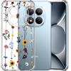 Choeeu ChoosEU Trasparente Cover per Xiaomi Redmi Note 15 Pro + Plus 5G, Girasole | Sottile TPU Silicone Trasparente Custodia, Disegni Colorate Fiore Fiori Motivo, per Ragazza, Antiurto Protettiva Morbido Case