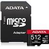 ADATA Scheda di memoria ADATA MicroSDXC 512GB Classe 10 UHS-I/U3 A2 V30